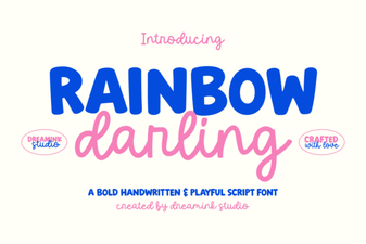 Craft Projects with Rainbow Darling Duo Font