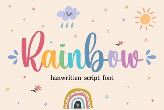 Creative Rainbow Fonts for Web Designers