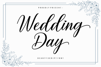 Wedding Day Font Designs and Project Ideas